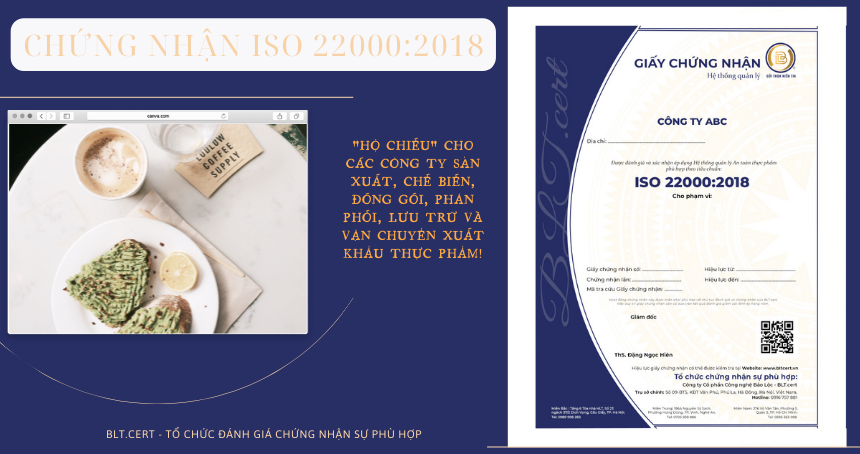 Chứng nhận ISO 22000:2018 - BLT.cert Chứng nhận ISO 22000:2018 BLT.cert